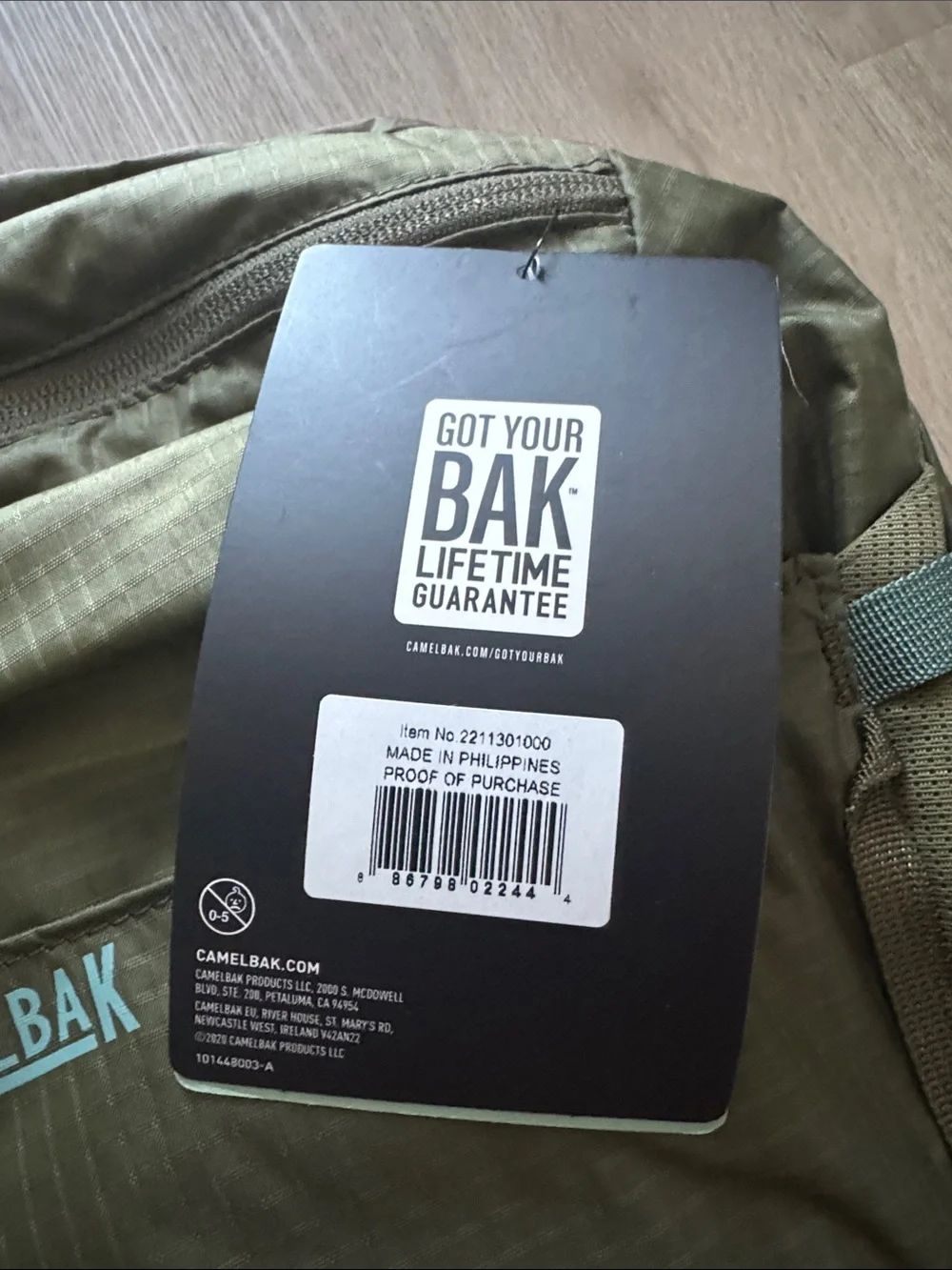 Camelbak Olive Green Hydration Backpack